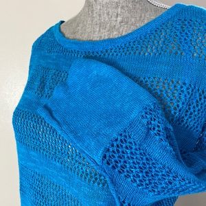 Lane Bryant 18/20 Linen Cotton Blue Beach Coverup